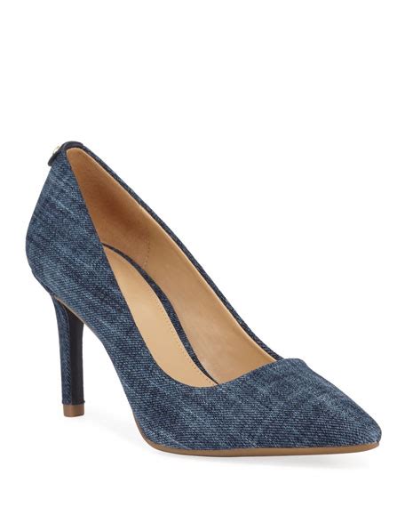 michael kors denim suede pumps